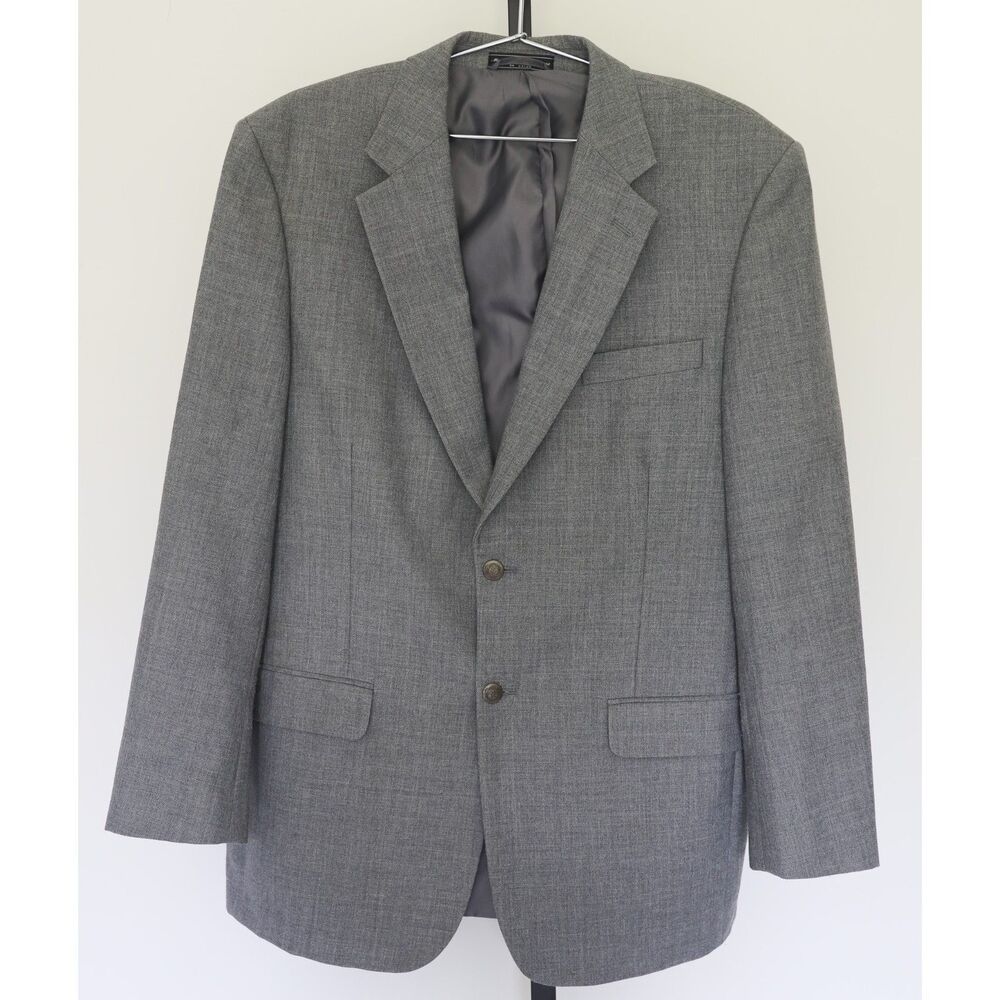 Meeting‎ Street Mens Gray Wool Blazer Jacket 42L